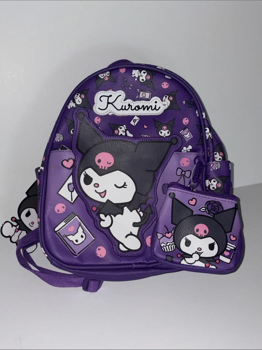 NWT! Sanrio Kuromi Purple Kids Mini Backpack with Coin Purse